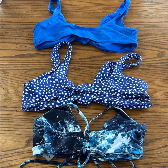 SHEIN Blue and Patterned Bikini Tops - Picture 2 of 2